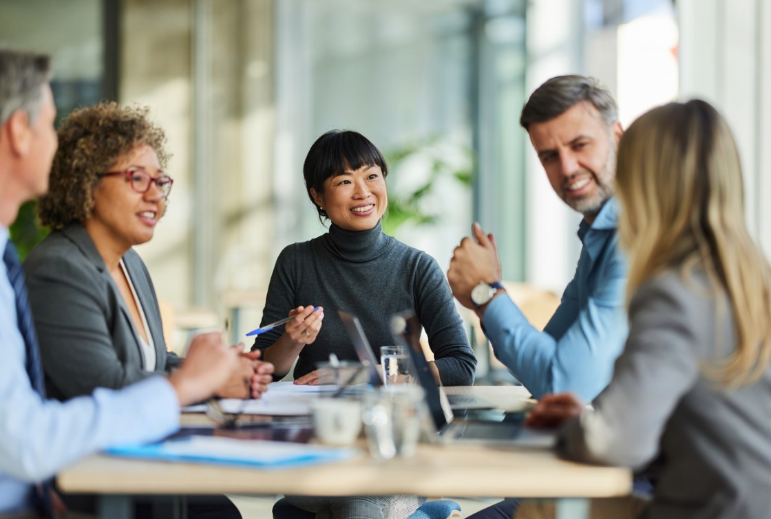 employees in meeting