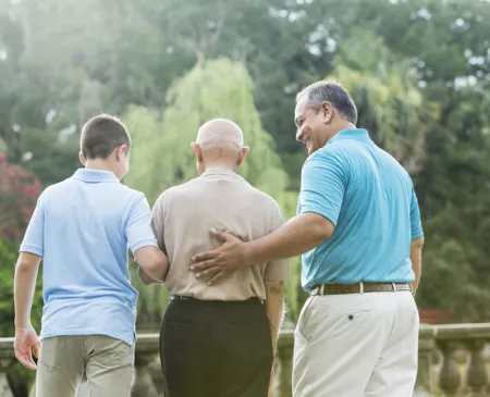 Multi-generation Hispanic family