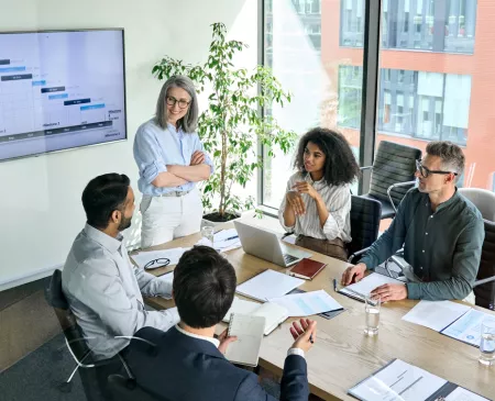 colleagues at a meeting