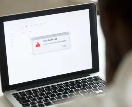 computer with error screen