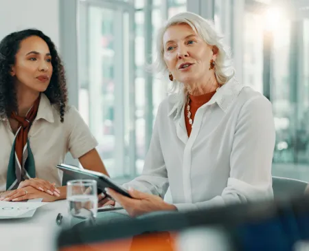 business women meeting