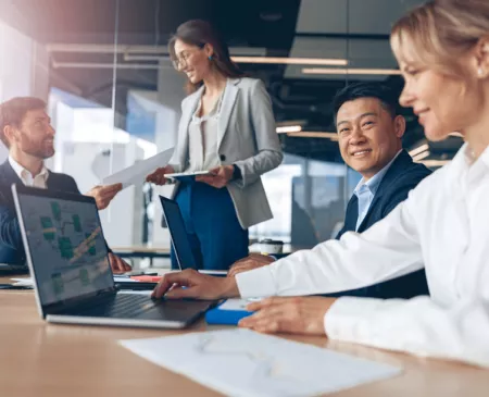 colleagues at a meeting