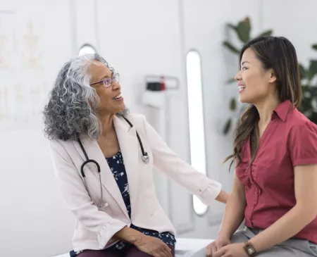 doctor and patient talking