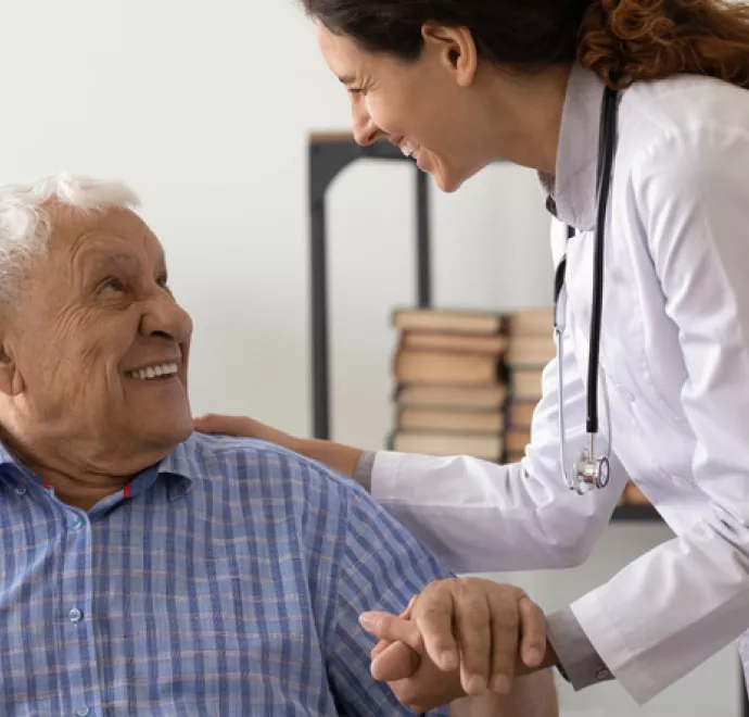 doctor with older patient